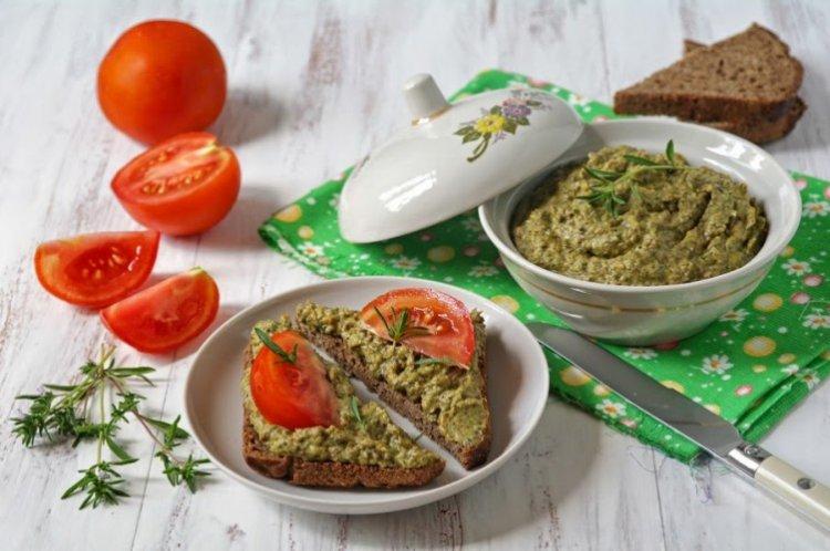 Paté de calabacín y champiñones