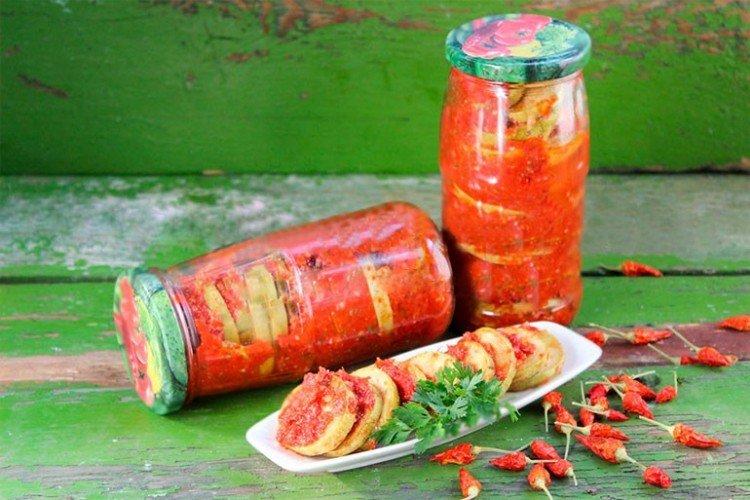 Calabacines picantes al estilo georgiano