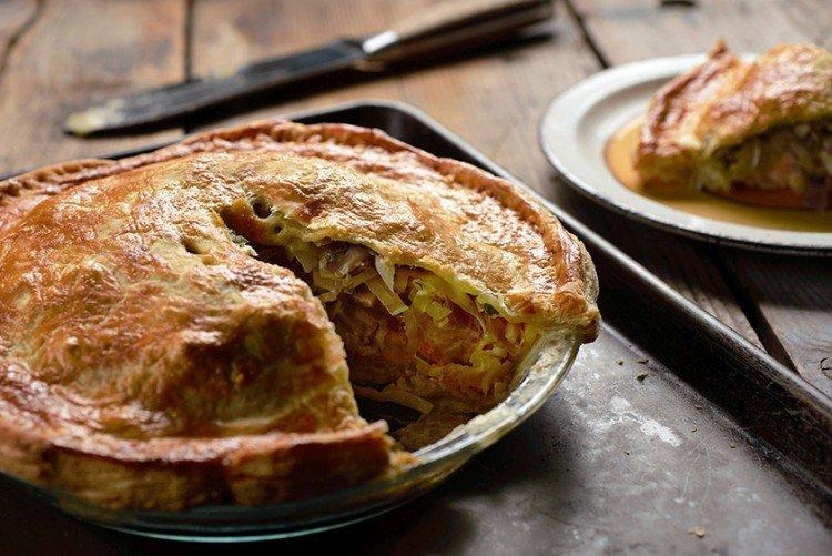 Pastel de pescado con col