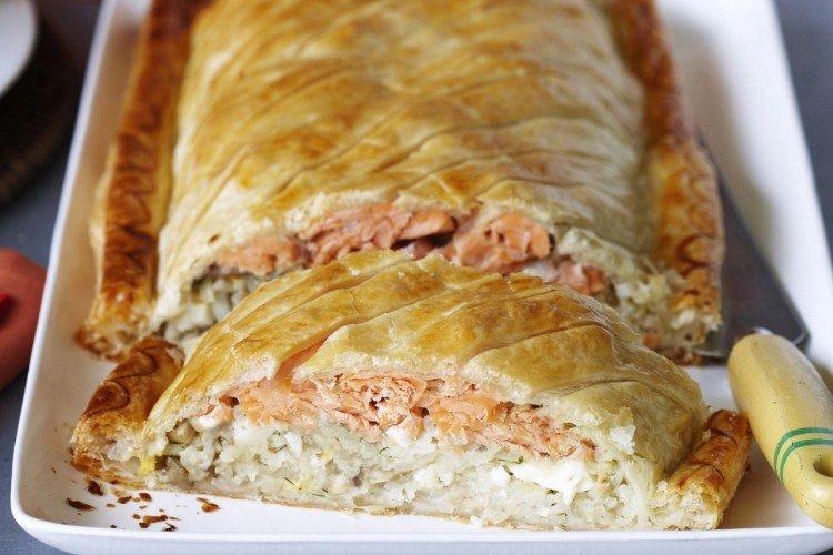Pastel de pescado de hojaldre