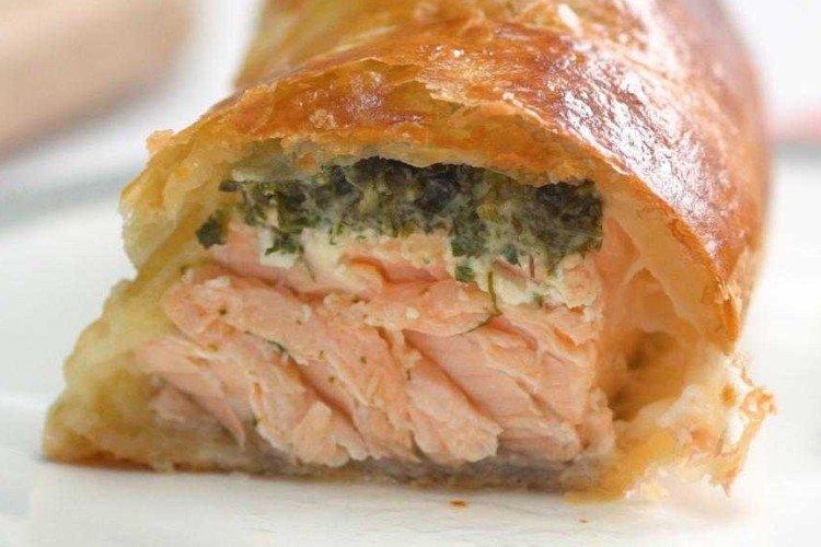 Pastel de pescado rojo