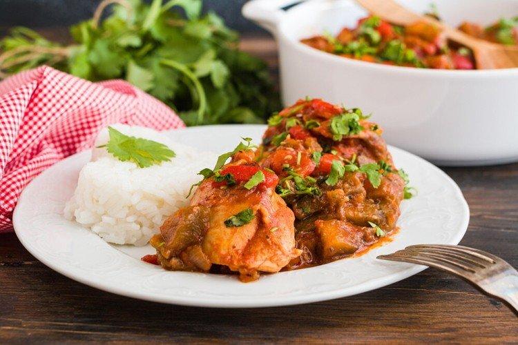 Chicken Chakhokhbili with Vegetables