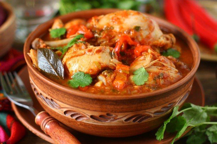 Chicken Chakhokhbili with Mushrooms