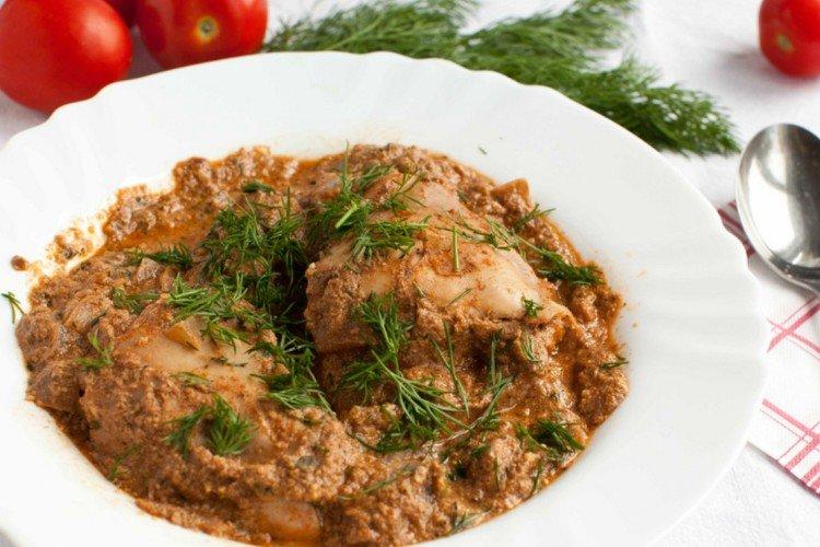 Chicken Chakhokhbili with Walnuts