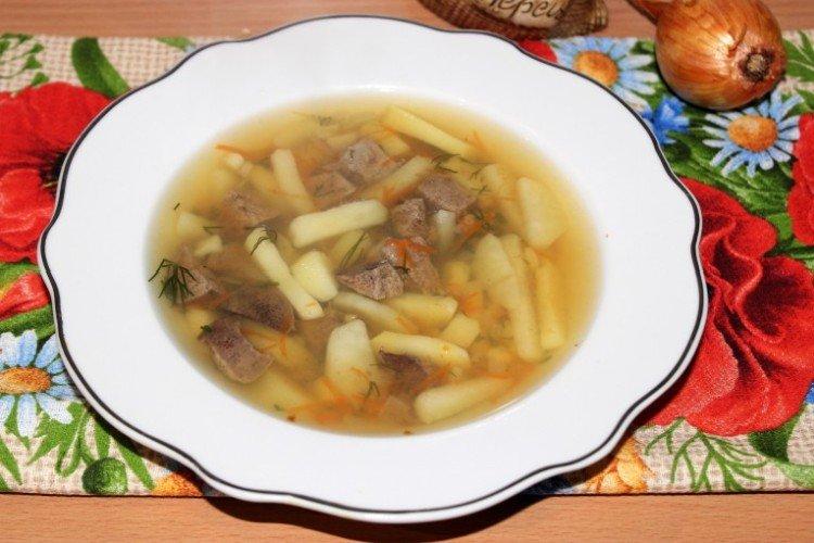 Sopa de arroz con hígado