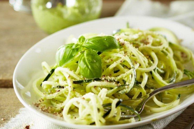 Pasta de verduras de calabacín