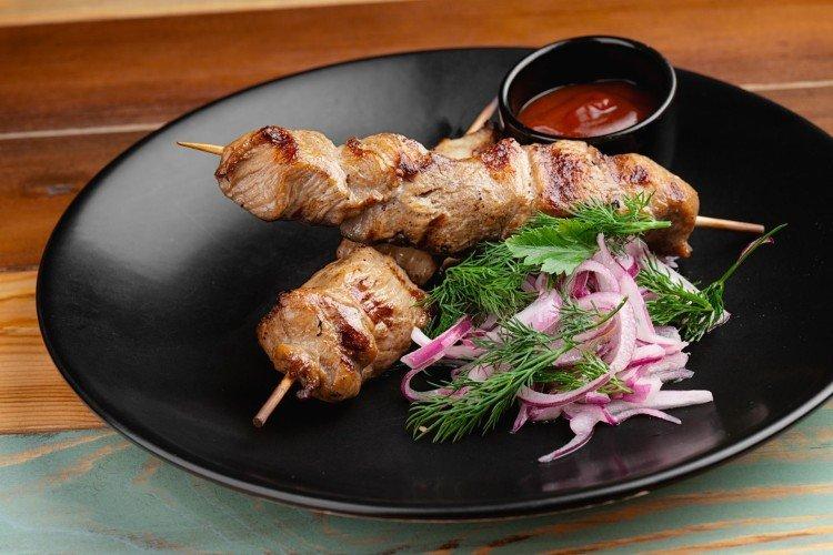 Lamb Shashlik in the Oven on Skewers