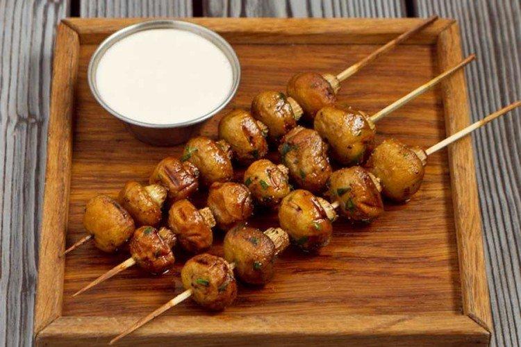 Mushroom Shashlik in the Oven