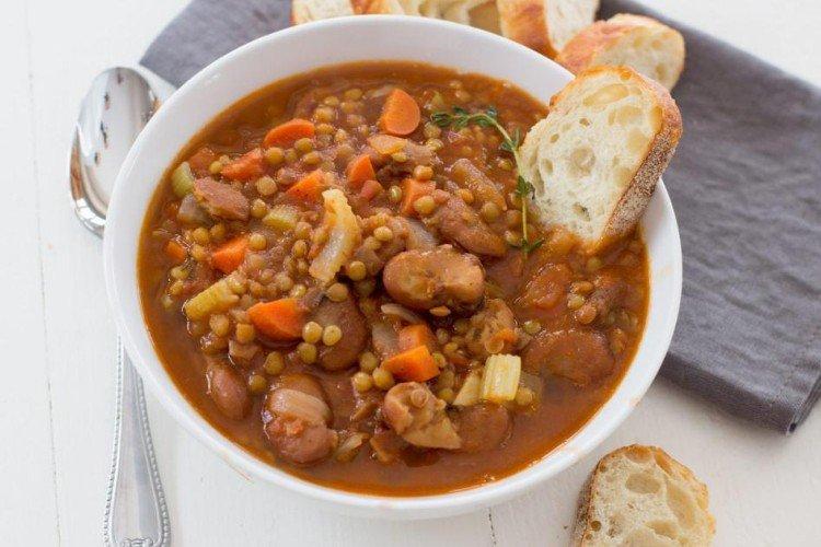 Red Bean and Lentil Soup