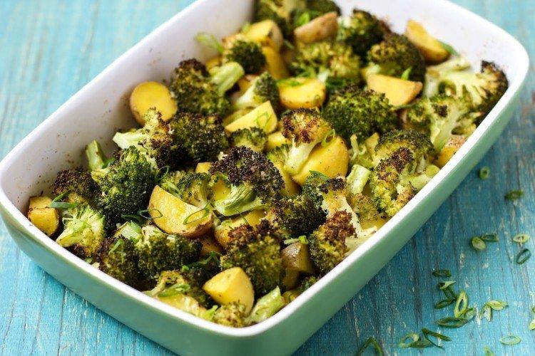 Verduras con nueces al horno
