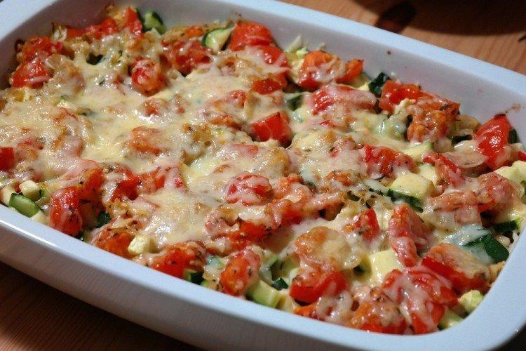 Verduras asadas con queso feta