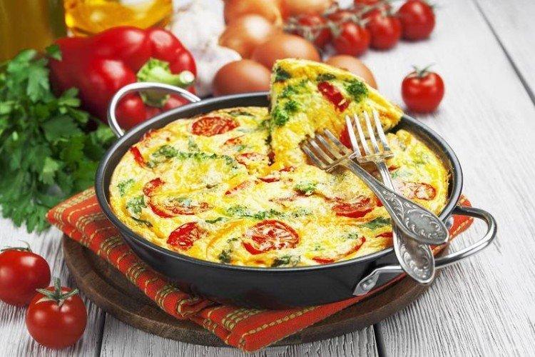 Verduras asadas en tortilla