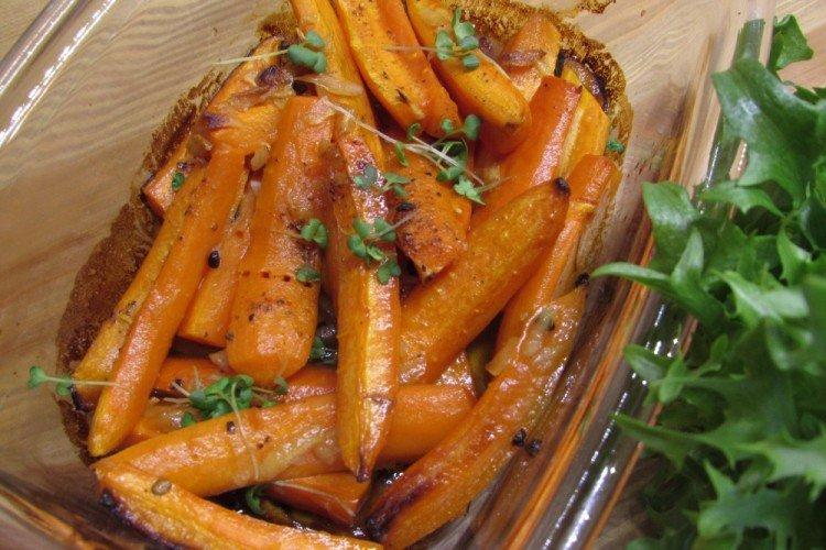 Verduras asadas con miel