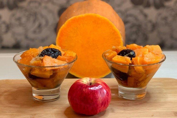 Manzanas asadas con calabaza