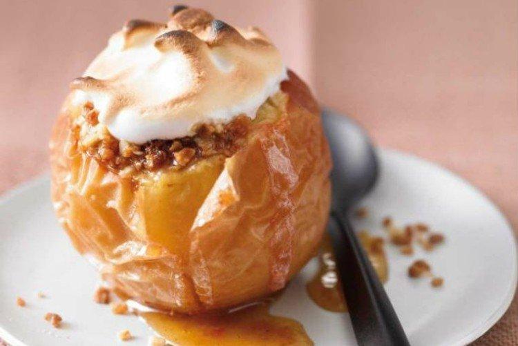 Manzanas asadas con merengue