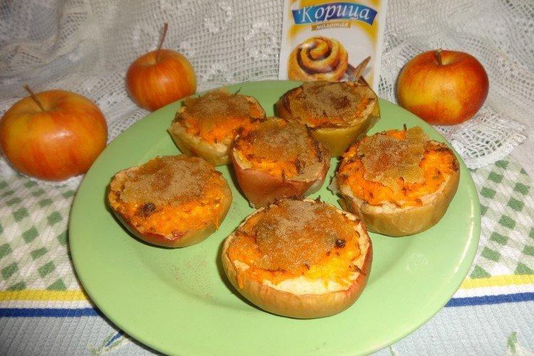 Manzanas asadas con zanahoria