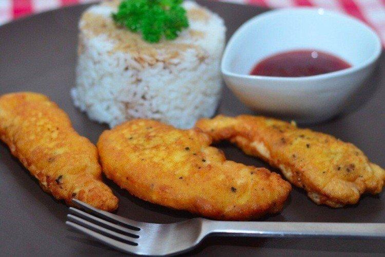 Filete de pollo rebozado con leche