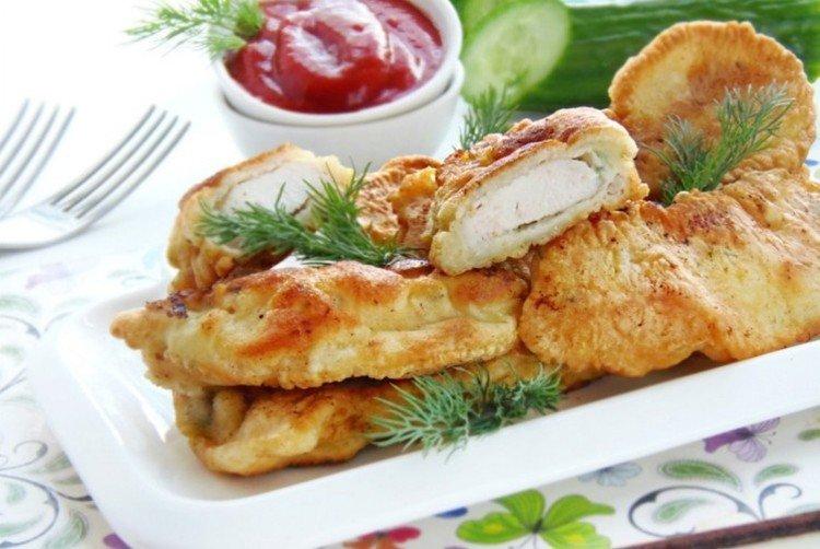 Filete de pollo rebozado al horno