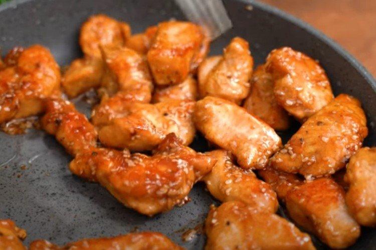 Pollo aterciopelado en sartén