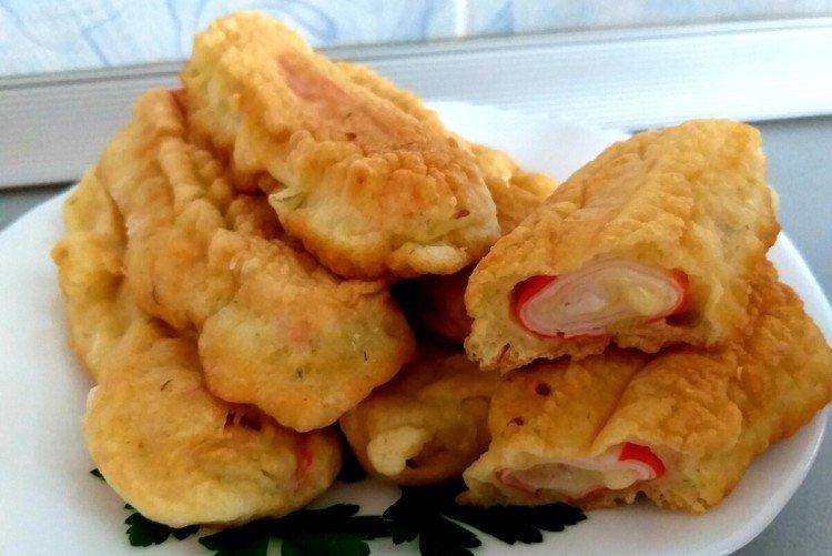 Crab Sticks in Sour Cream Batter