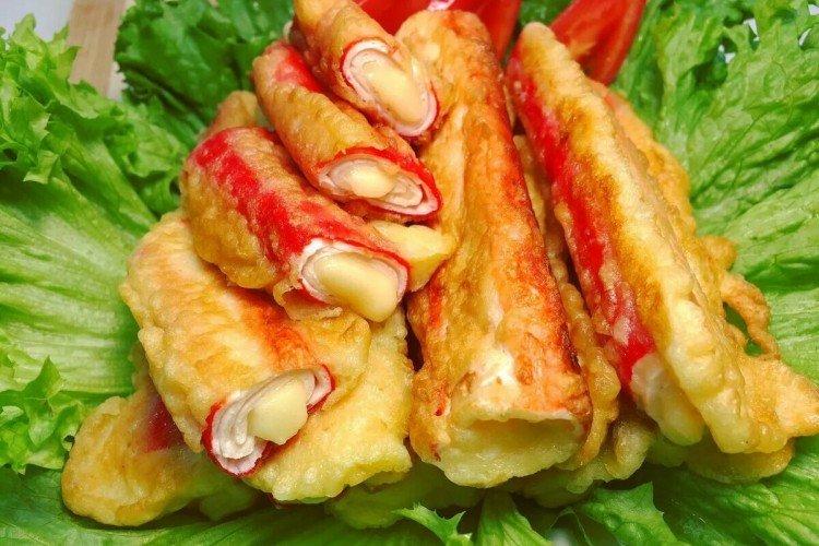 Stuffed Crab Sticks in Batter