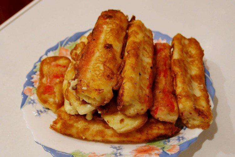 Crab Sticks in Batter with Baking Soda