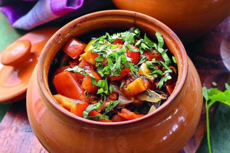 Verduras asadas en cazuela
