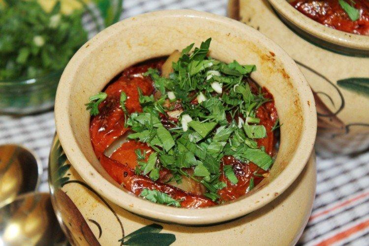 Ternera con tomates en cazuela