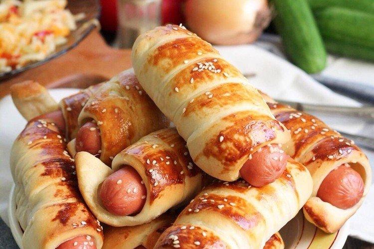 Sausages in Dough in the Microwave