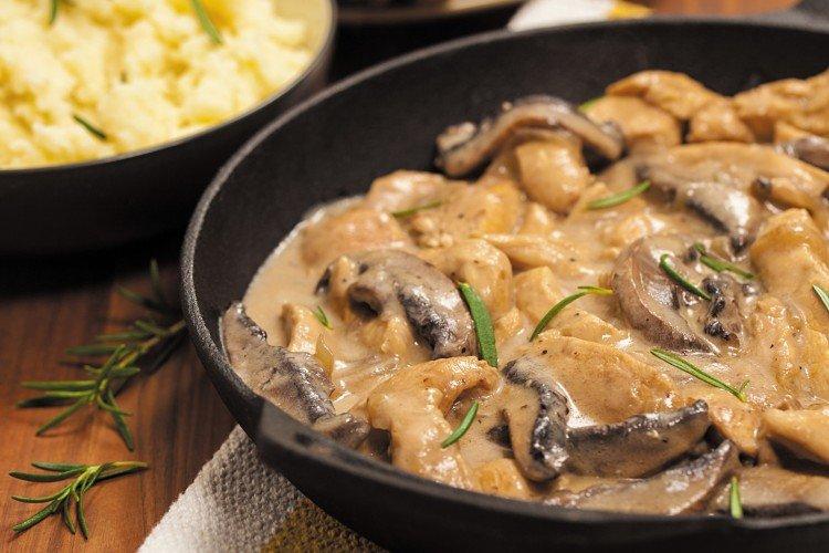 Hähnchen mit Pilzen in Sahnesauce – klassisches Rezept