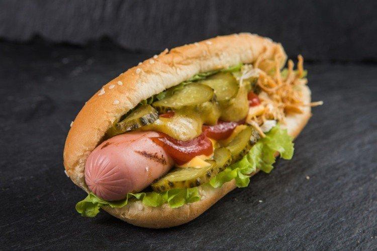 Hot Dog with Pickled Cucumber