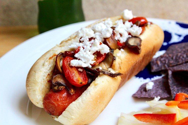 Hot Dog with Mushrooms