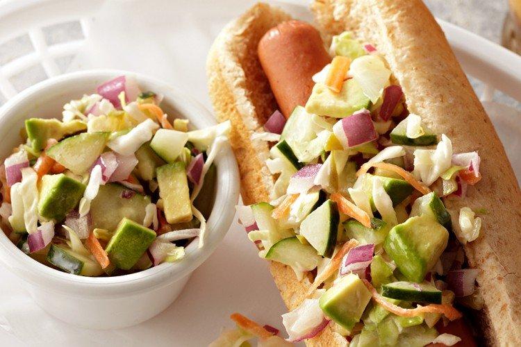 Hot Dog with Avocado