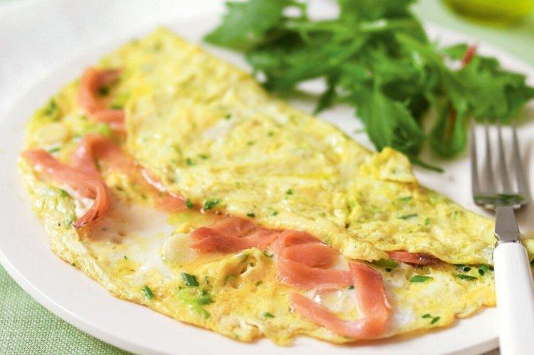 Omelet with Red Fish