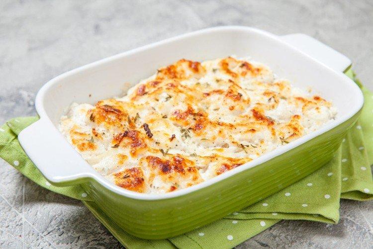 Gemüseauflauf mit Fisch