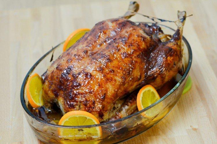 Pato con naranja al horno