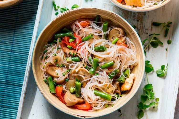 15 recetas de la funchosa más deliciosa con verduras