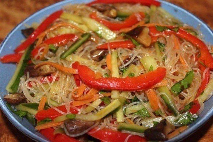 Funchosa con verduras asadas