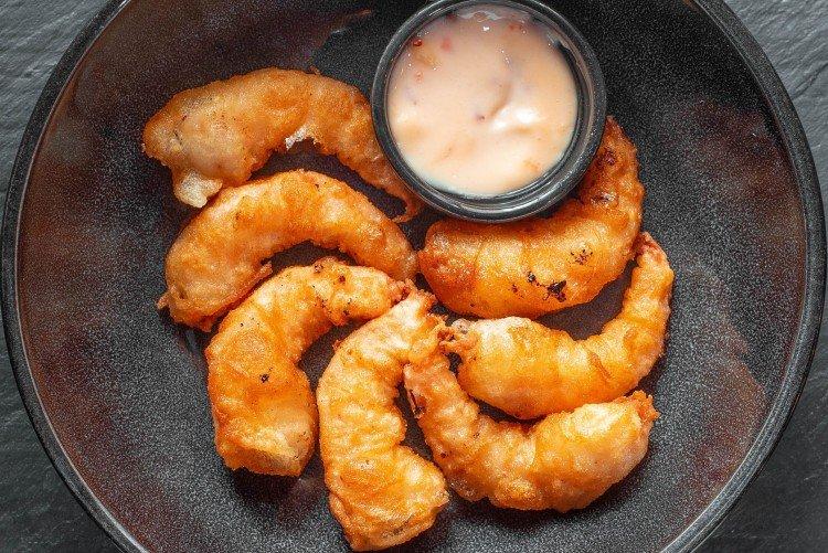Camarones rebozados al horno