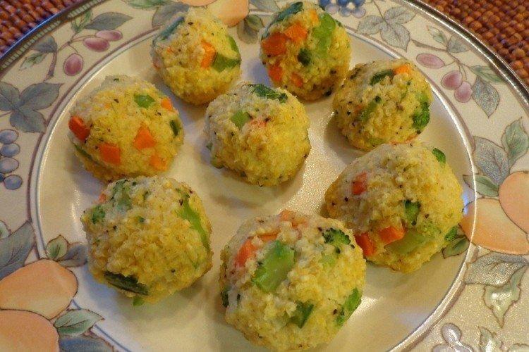 Albóndigas de verduras al vapor
