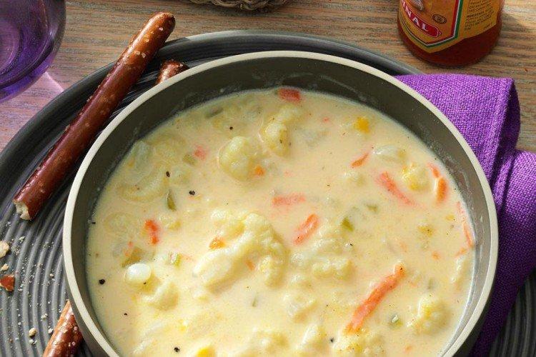 Chicken and Cabbage Cheese Soup
