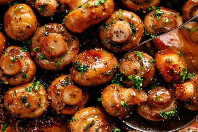 Champiñones con kétchup al horno