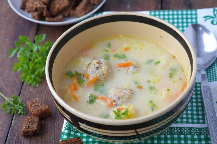 Meatball and Cheese Soup