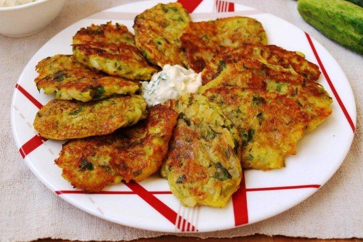 Tortitas de calabacín con carne picada