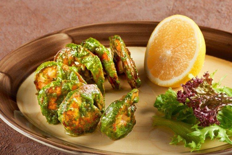 Garnelen in Pesto-Sauce