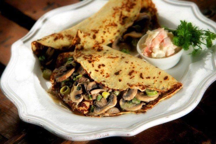 Pilzfüllung für Pfannkuchen