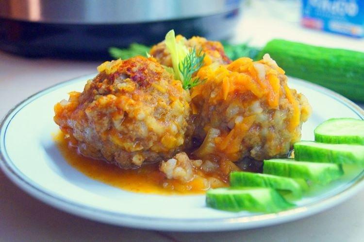 Hackfleisch-Igel aus Rinderhackfleisch mit Reis und Karotten