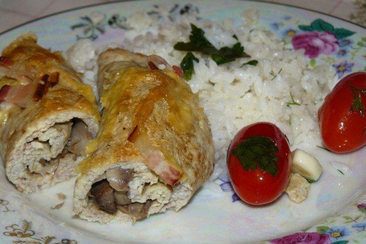Brizol con champiñones