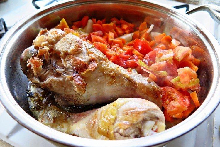 Turkey in a Dutch Oven in the Oven