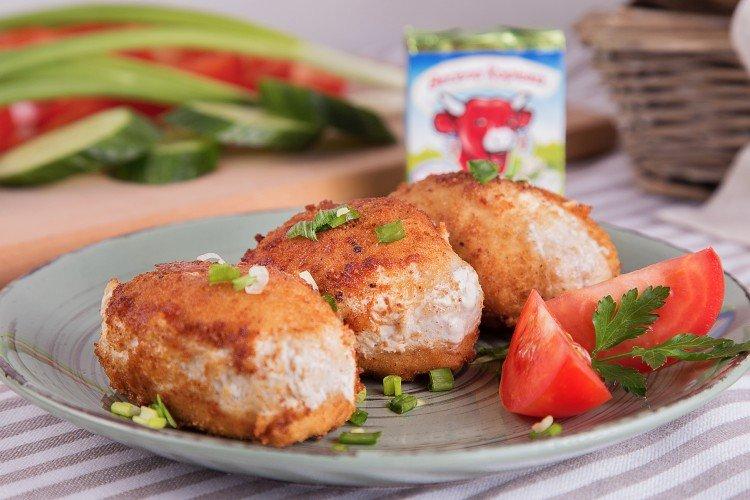 Putenfrikadellen mit Käse